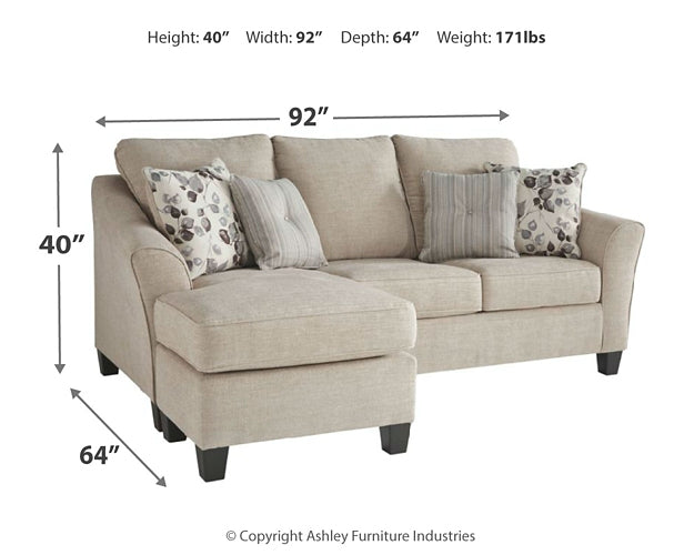 Abney Sofa Chaise Queen Sleeper