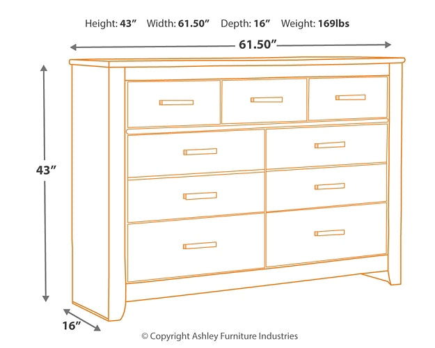 Brinxton Full Panel Headboard with Dresser