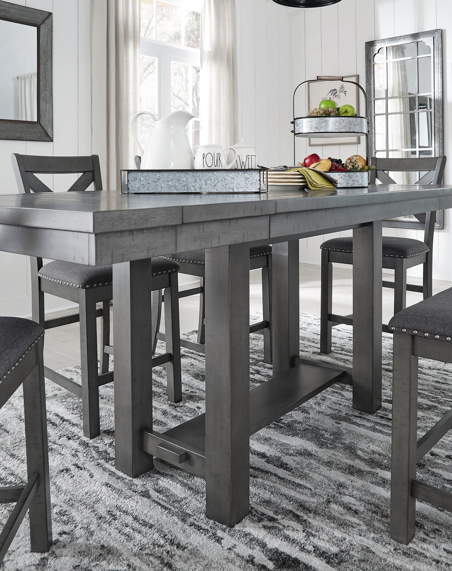 Bolanburg counter height dining table and 6 best sale barstools set