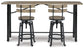 Lesterton Counter Height Dining Table and 2 Barstools