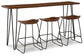 Wilinruck Counter Height Dining Table and 3 Barstools