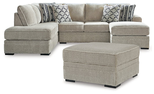 Calnita 2-Piece Sectional with Ottoman