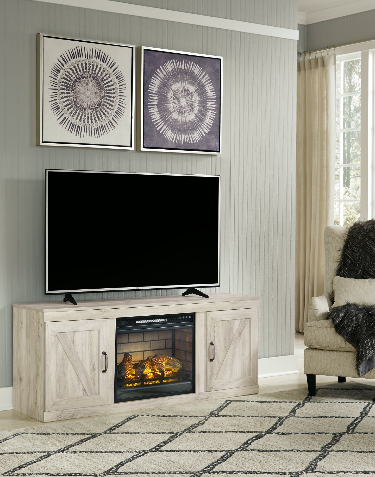 Bellaby 4-Piece Entertainment Center with Electric Fireplace